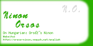 ninon orsos business card